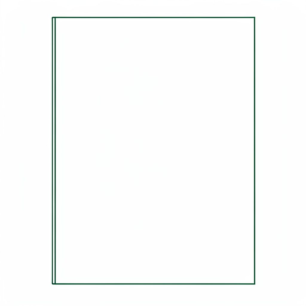 Simple line drawing of a young girl looking up at stars with an open notebook, muted green tones